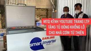 Nhà cơm từ thiện chợ Châu Phú được MTQ Cannada tặng tủ lạnh 17triệu500 chú 6 vui mừng rơi nước mắt