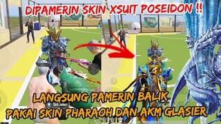 PRANK JADI GEMBEL MALAH DIPAMERIN SKIN XSUIT , PAMERIN BALIK PAKAI PHARAOH AKM NAGA ES - PUBG MOBILE