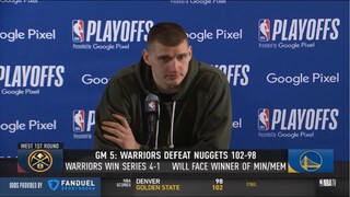 Nikola Jokic on the potential supermax: "If offer's on the table of course I'm going to accept it."