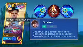 GUSION BEST BUILD AND EMBLEM AFTER BUFF!! ( Auto Win💯 )