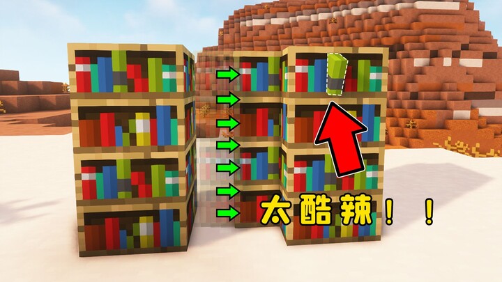 Minecraft: Using a bookshelf as the entrance to a secret room is so cool!