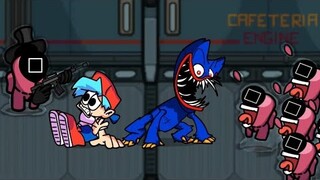 HUGGY is My Friend - New Among Us Squid Game FNF Full Movie Animation Complete