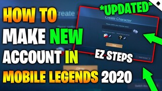 *UPDATE* HOW TO CREATE NEW ACCOUNT | SMURF ACCOUNT IN MOBILE LEGENDS 2020 - ML 2020