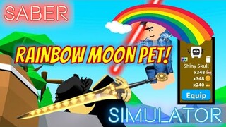 3RD RAINBOW MOON PET!!!! IDEAS AND SUGGESTION IN THE COMING UPDATE IN •SABER SIMULATOR•