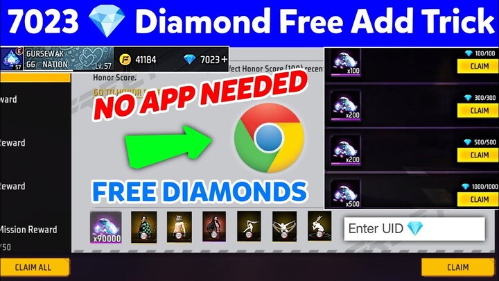 Free Fire Max Diamond Trick 2024 || How To Get Free Diamonds In Free Fire Max || Free Diamonds