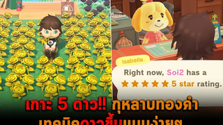 เกาะ 5 ดาว กุหลาบทองคำ เทคนิคดาวขึ้นแบบง่ายๆ Animal Crossing