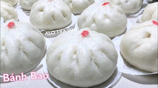 Cách làm BÁNH BAO NHÂN THỊT chỉ với bột mì Bánh Trắng- Mềm- Xốp không cần bột nở bánh vẫn nở bông