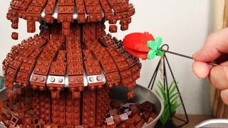 LEGO Chocolate Fountain / Lego ในชีวิตจริง - Stop Motion Cooking ＆ ASMR