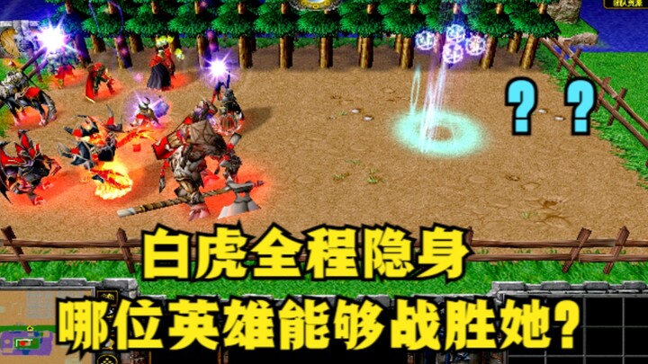 《魔兽争霸3》，白虎全程隐身，哪位英雄能战胜她？