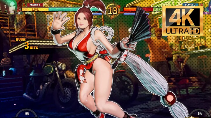 【4K】«لعبة ذا كينغ أوف فايترز: كونفليكت أوف وور» عرض كامل لمهارات ميتسوكي شيرايكي