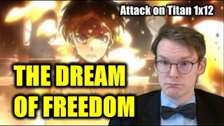 FIGHTING FOR HOPE! SO TENSE! || Attack on Titan 1x12 BLIND REACTION/ANALYSIS