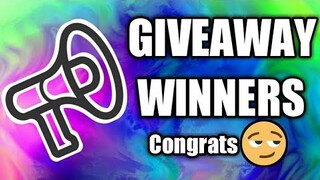 Giveaway Winners (Congrats)