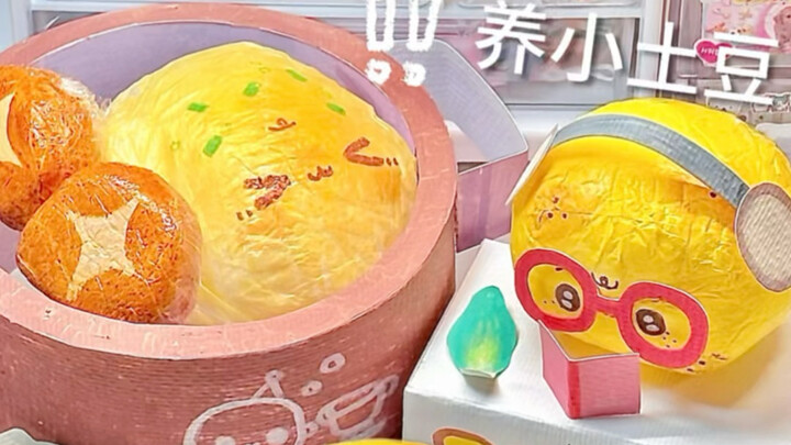 🧀 DIY squishy˚꩜｡ Let’s raise a little potato on your desk 🥔!