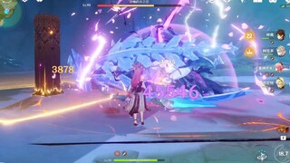 0命八重神子无专武 带buff 无药强度测试  天赋 1 6 6