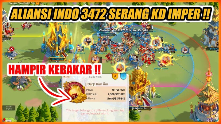 ALIANSI INDO 3472 HAMPIR BAKAR KOTA KD IMPERIUM WAR ROK KVK 2 !!