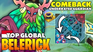 Intense War! Underrated Guardian Belerick Comeback | Top Global Belerick ɠřıʑʑ ~ Mobile Legends