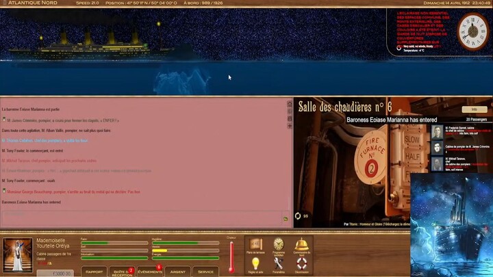 🔴 Titanic Voyage RPG 2026 ( Episode 16.1 ) - Le Naufrage Du RMS Titanic (Survire Ou Mourir)