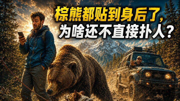 The brown bear is right behind you—why doesn’t it just pounce?