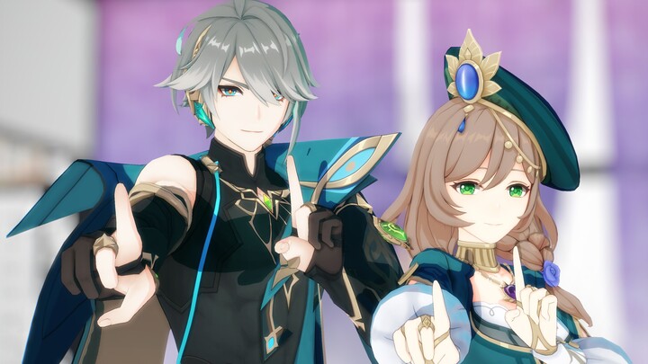 [เก็นชินอิมแพกต์MMD*4K]爱ダﾝｽ❤ Al Haisen & Lisa ❤ Hayabusa
