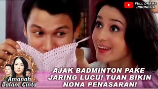 AJAK BADMINTON PAKE JARING LUCU! TUAN BIKIN NONA PENASARAN! - AMANAH DALAM CINTA