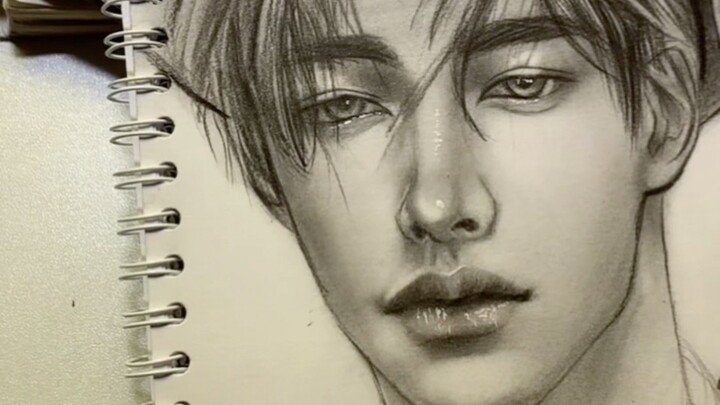 Drawing handsome boy