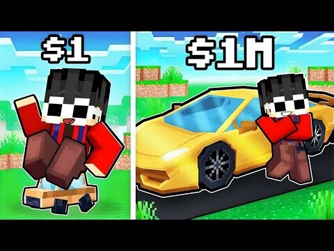 $1 vs $1,000,000 CAR in Minecraft!