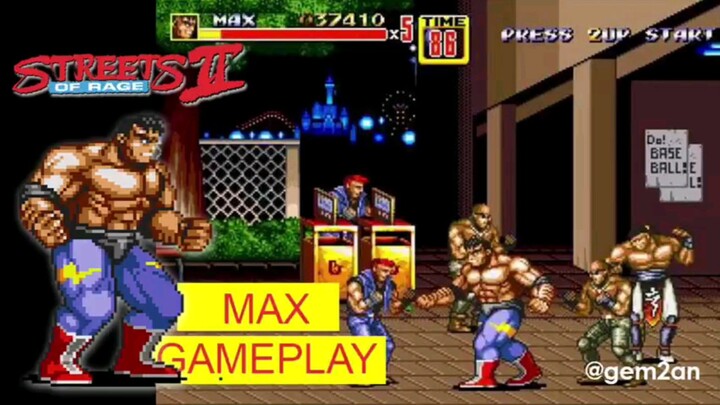 street of rage 2 - max gameplay