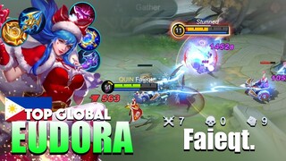 Eudora Perfect Gameplay! Deadly Thunder's Wrath | Top Global Eudora Gameplay By Faieqt. ~ MLBB