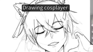 Speed Drawing Sketsa | Part 1: Menggambar Cosplayer