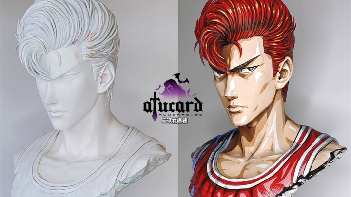 1:1 Bust of Sakuragi Hanamichi painted in the second dimension