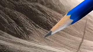 The brush is infinitely magnified and an amazing scene appears