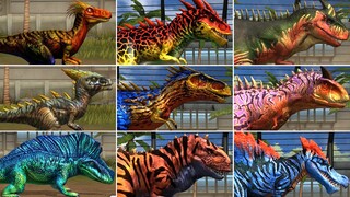 ALL RARE & SUPER RARE CARNIVORE DINOSAURS. All Max Level 40, All Evolution | Jurassic World The Game