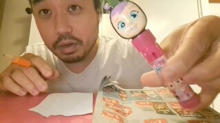 ASMR Eating CRY BABIES LOLLIPOP + PAGE FLIPPING GERMAN SUPERMARKET BROCHURE & CR