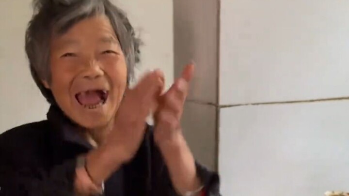 She was as happy as a child who just got candy.