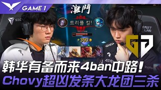 HLE vs. GEN: Focus! Hanwha comes prepared with a 4-ban mid lane! Chovy's aggressive Clockwork triple