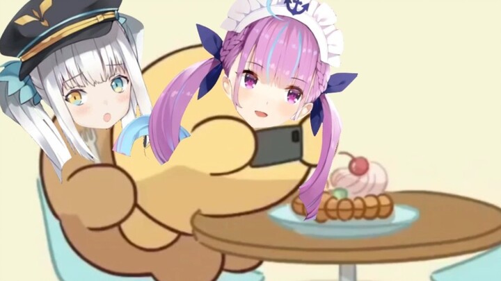 Aqua was taking crazy photos of food when dating Mea