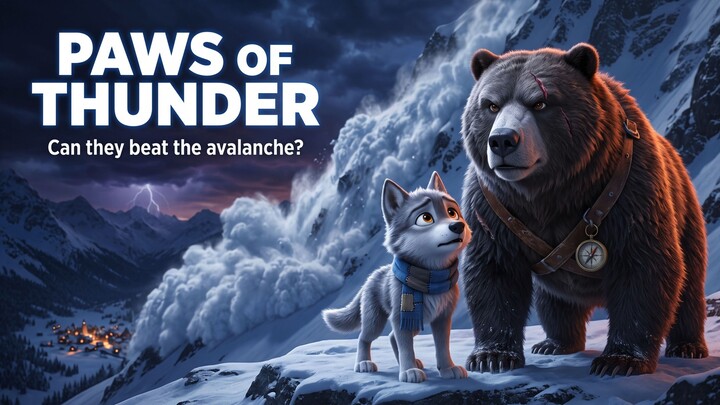 Paws of Thunder | A Timid Wolf Pup & a Battle-Scarred Bear vs. the Avalanche | 3D Animated Story