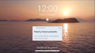 HOW TO EDIT IOS NOTIFICATION POP UP INTRO USING PHONE | FREE DOWNLOAD by Peachy Grace