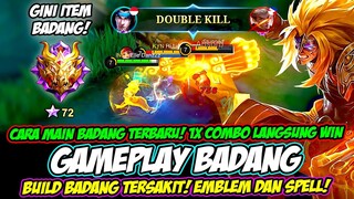 CARA MAIN BADANG TERBARU❗ EMBLEM & BUILD BADANG TERSAKIT 2023❗ TUTORIAL & GAMEPLAY BADANG EXP LANE