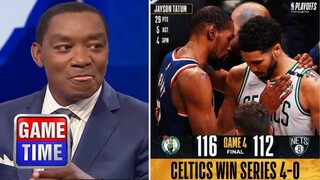 The Celtics are LEGIT title contenders- NBA GameTime reacts to Tatum & Brown lead CELTICS SWEEP NETS