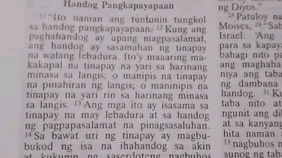 Pang Araw Araw na Talata.        Leviticus 7:11-14