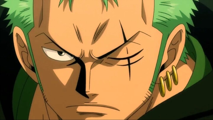 Roronoa Zoro cuts through the mountain.