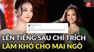 Á hậu Kiều Loan lên tiếng sau khi bị chỉ trích đặt câu hỏi khó cho Mai Ngô