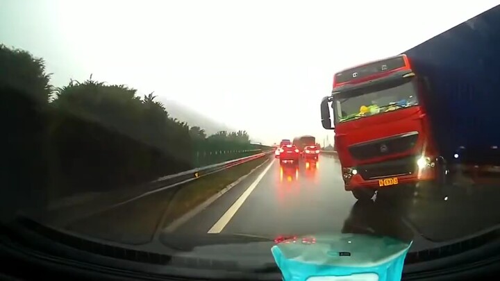 Truck driver: Let me see what’s going on.