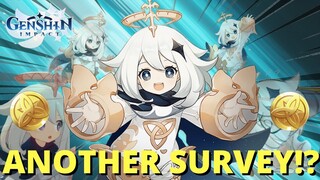 ANOTHER SURVEY! FREE 30,000 MORA! (Genshin Impact)