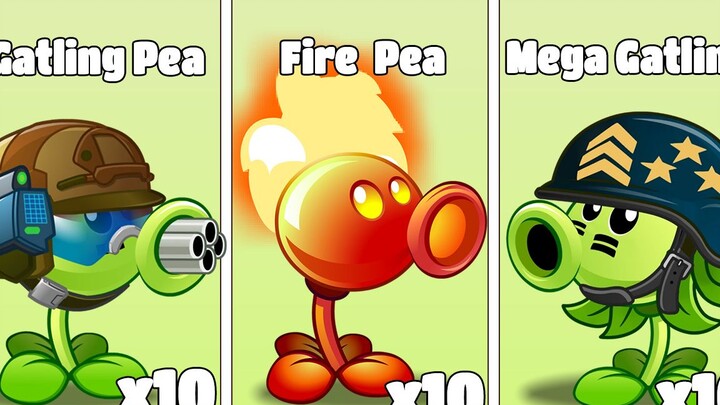 PvZ 2 Challenge - Use 10 Plants at Max Level with 1 Chlorophyll to Defeat 100 Birthday Pharaoh Zombi