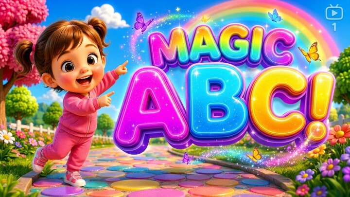 ✨ 3D Magic ABC Alphabet A-E! 🎨 3D儿童英语字母歌 🌈