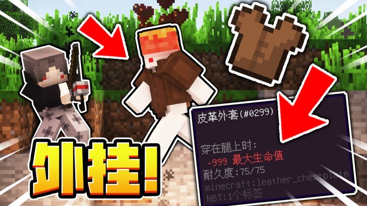 What happens when you equip players using cheats with gear that gives them -999 health!!! [Minecraft