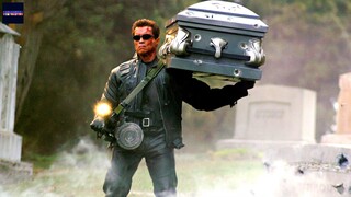 Terminator 3: Rise of the Machines Full Fight T-850 with Coffin and M1919, film editing, parliament,
