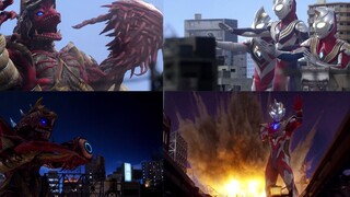 Comparison between the three heroes working together to fight the Five Emperors Beasts and Zeta usin